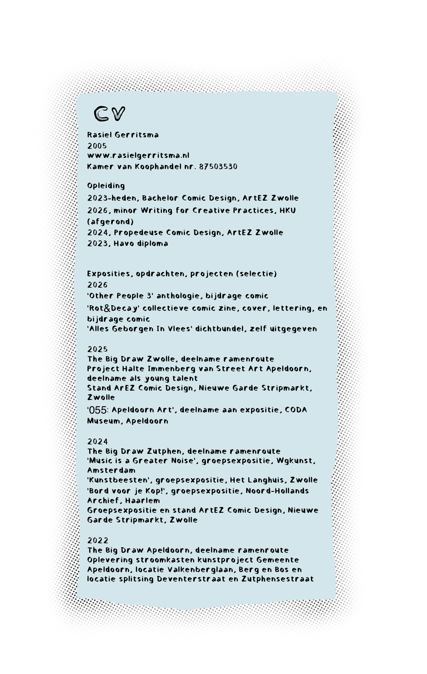 Rasiel Gerritsma CV